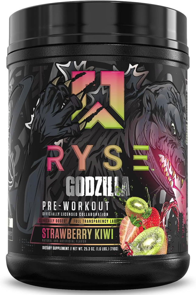 Ryse Supplements Ryse Noel Deyzel x Godzilla Pre-Workout Strawberry Kiwi 40 Servings (Approx. 740g)
