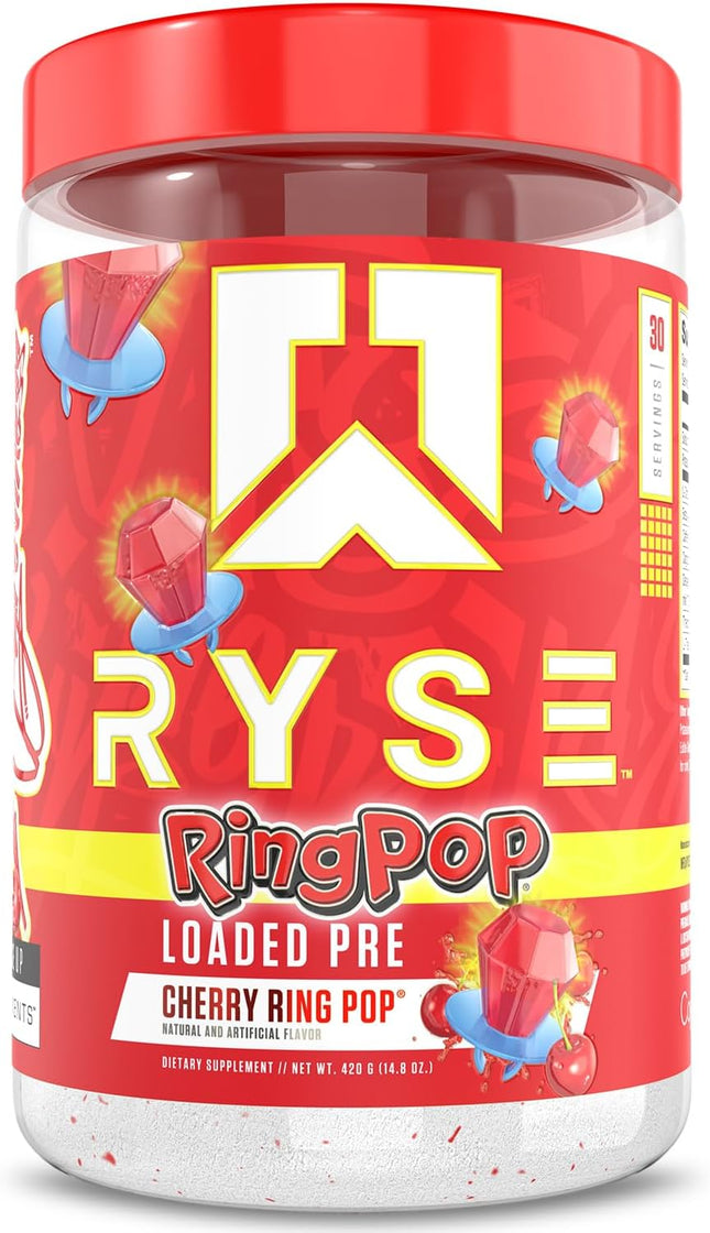RYSE™ Supplements Loaded Pre-Workout Ring Pop Cherry 30 Serves