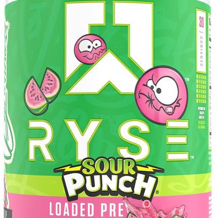 Ryse RYSE Loaded Pre-Workout Sour Punch® Sour Watermelon 30 Servings