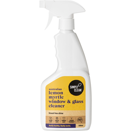 Simply clean window cleaner with refreshing lemon myrtle scent
