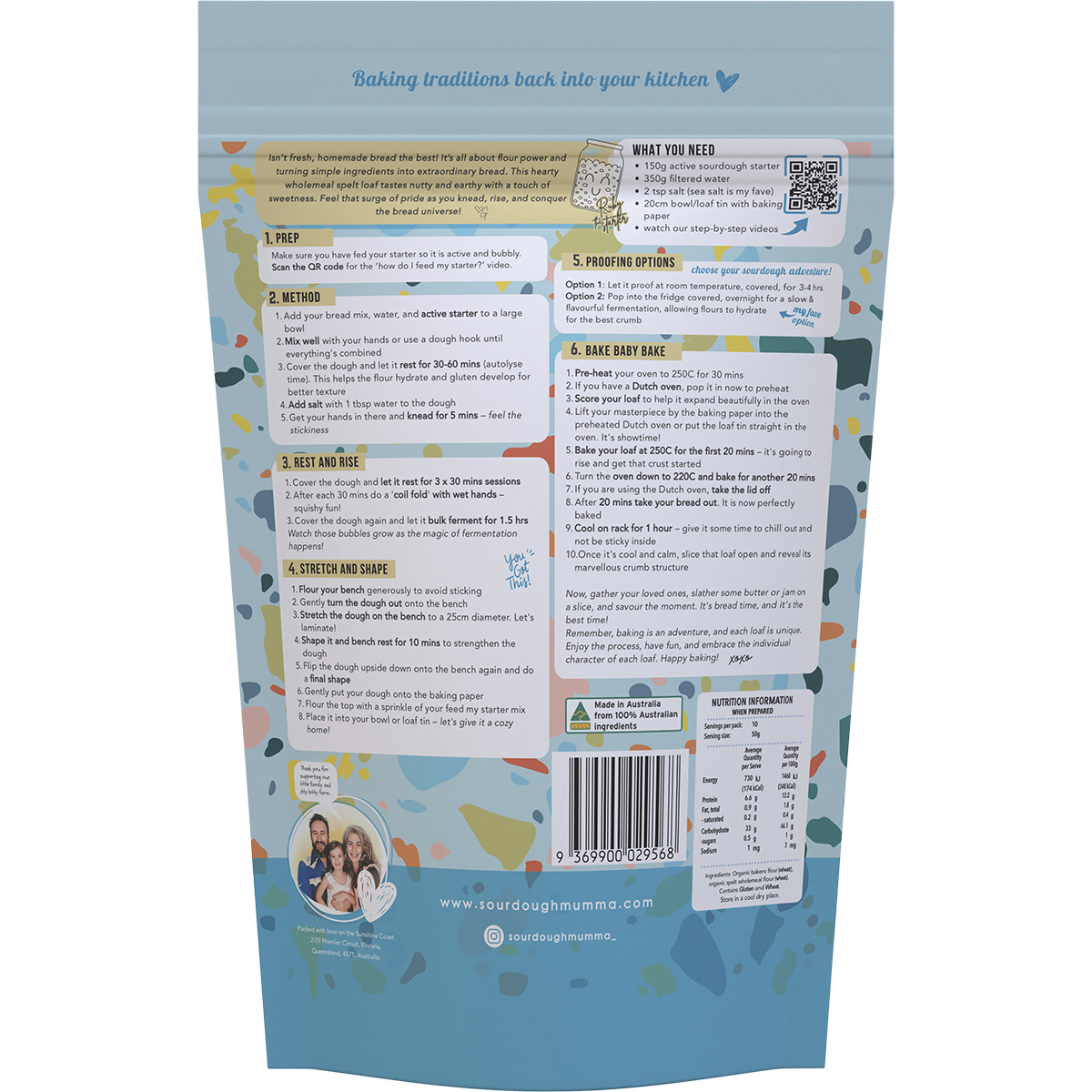 Spelt Wholemeal Sourdough Bread Mix Traditional