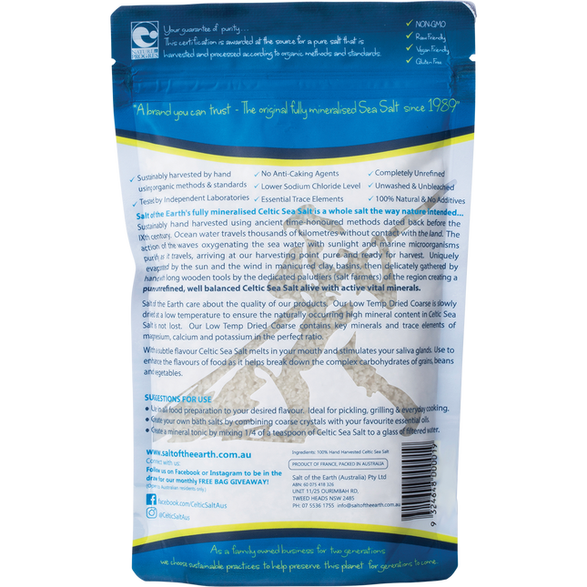 Celtic Sea Salt Low Temp Dried Coarse
