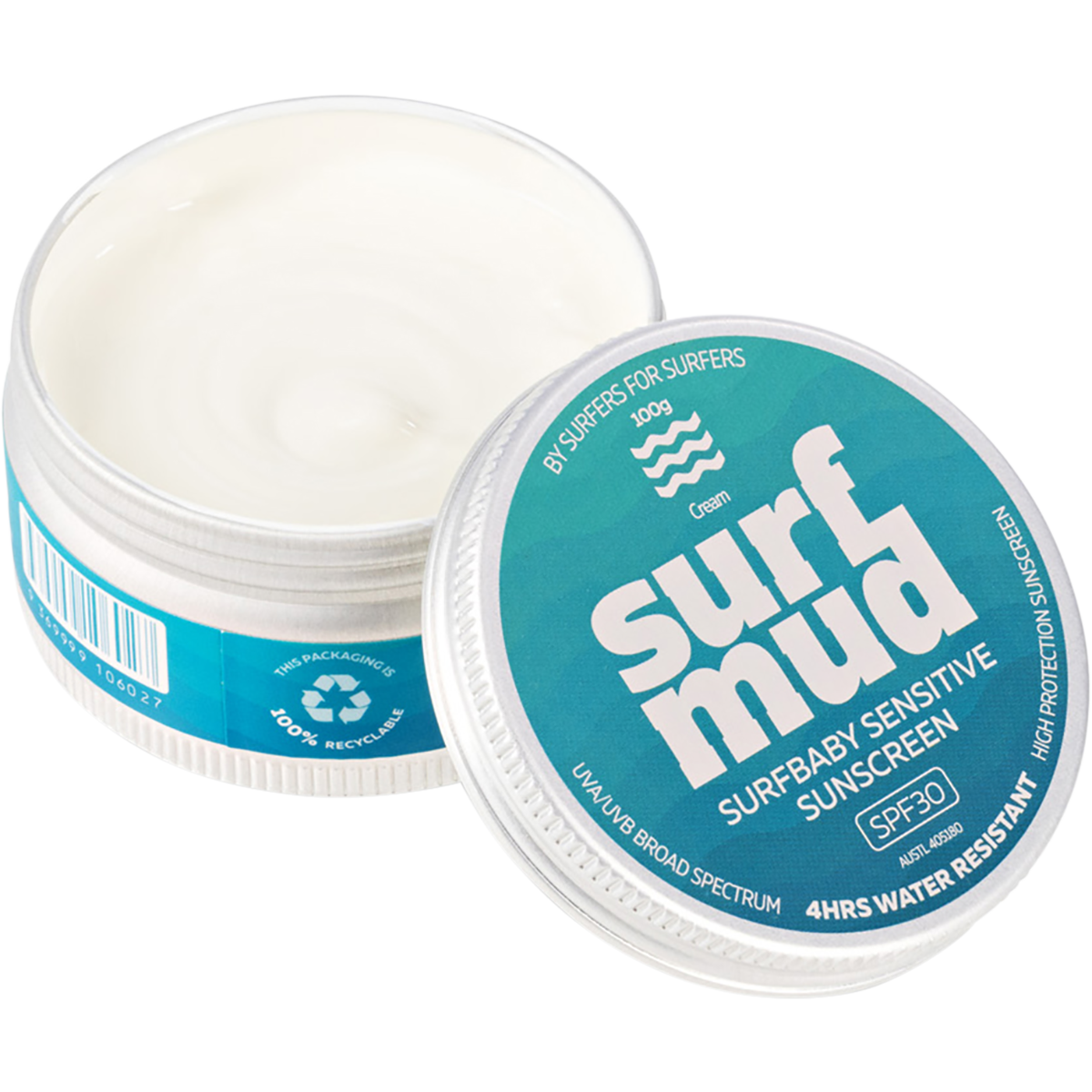 Surfbaby Sensitive Sunscreen SPF 30 Tin