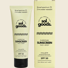 Sol Goods Everyday Sunscreen SPF50 100ml tube and box