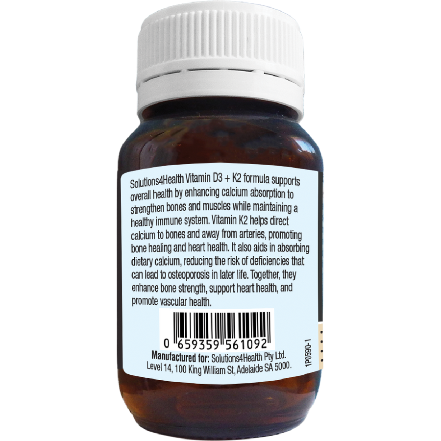 Vitamin D3+K2 - Left Side View
