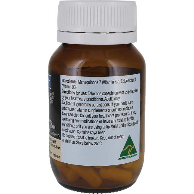 Vitamin D3+K2 - Right Side View