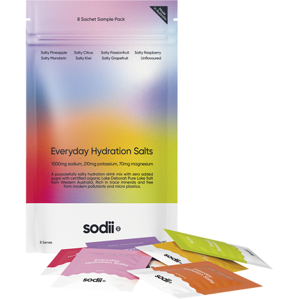 Sodii Everyday Hydration Salts – Mixed Flavour Pack (8pk)