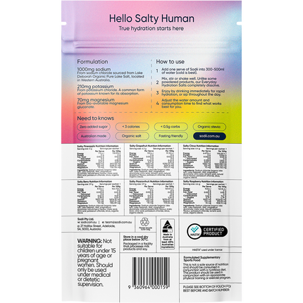 Sodii Everyday Hydration Salts – Mixed Flavour Pack (8pk)