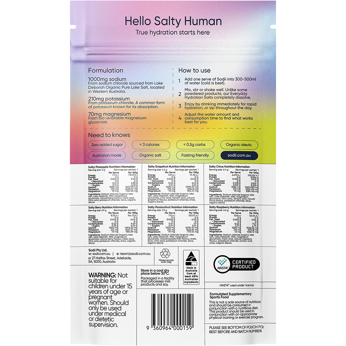 Everyday Hydration Salts Mixed Flavour