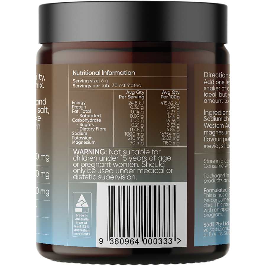 Everyday Hydration Salts Salty Chocolate - Back View