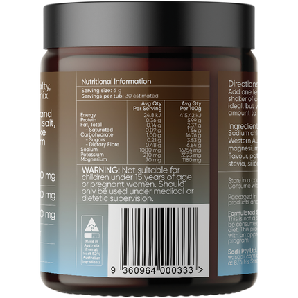 Everyday Hydration Salts Salty Chocolate - Back View