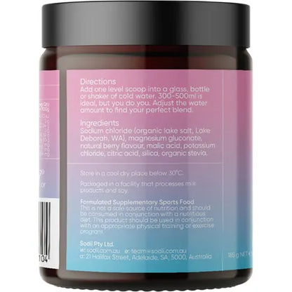 Sodii Everyday Hydration Salts Salty Berry 185g