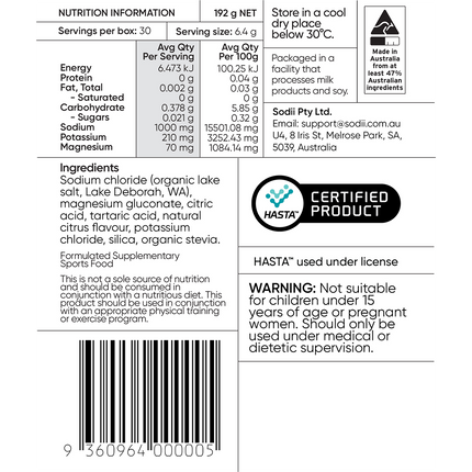 Sodii Everyday Hydration Salts – Salty Citrus Electrolytes