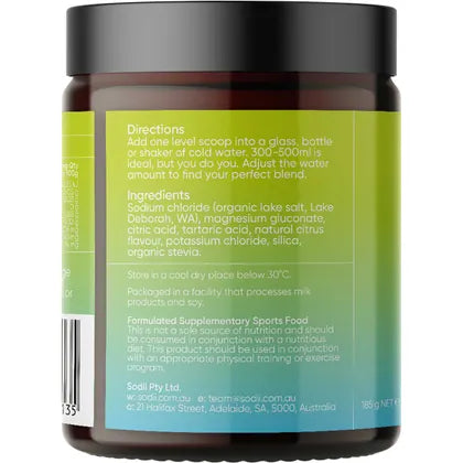 Sodii Everyday Hydration Salts Salty Citrus 185g