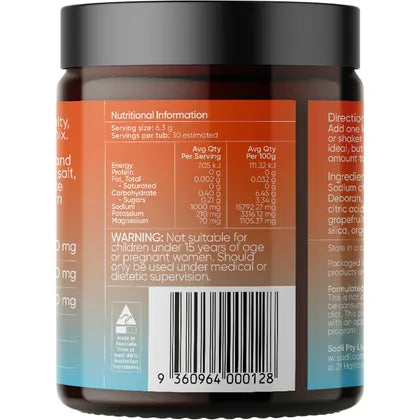 Sodii Everyday Hydration Salts Salty Grapefruit 185g
