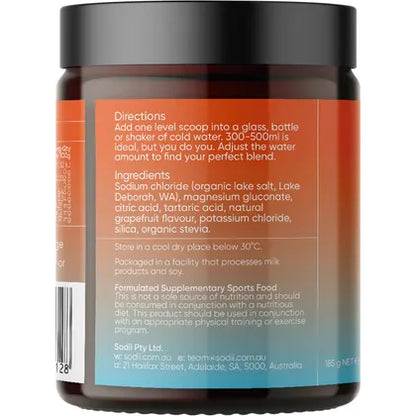 Sodii Everyday Hydration Salts Salty Grapefruit 185g