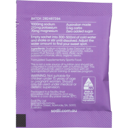 Sodii Everyday Hydration Salts – Salty Passionfruit Electrolytes