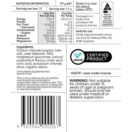 Sodii Everyday Hydration Salts – Salty Passionfruit Electrolytes