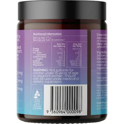 Sodii Everyday Hydration Salts Salty Passionfruit 185g