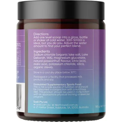 Sodii Everyday Hydration Salts Salty Passionfruit 185g