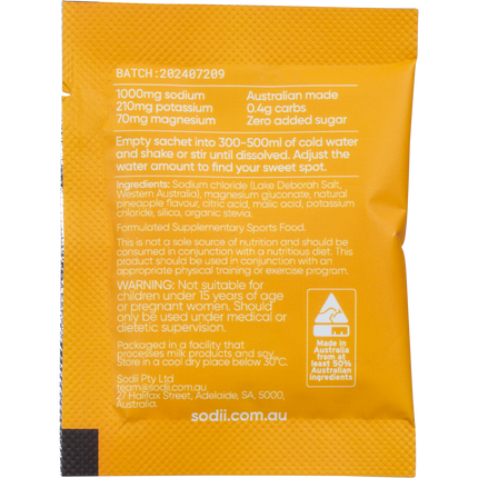 Sodii Everyday Hydration Salts – Salty Pineapple Electrolytes
