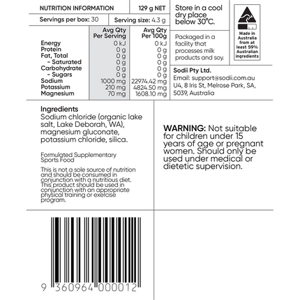 Sodii Everyday Hydration Salts – Unflavoured Electrolytes