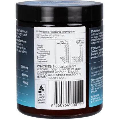 Sodii Everyday Hydration Salts Unflavoured 129g