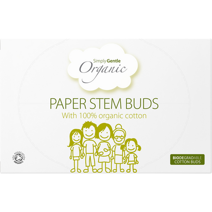 Paper Stem Buds 100% Organic Cotton Tips