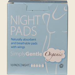 Simply Gentle Organic Night Pads, box of 10