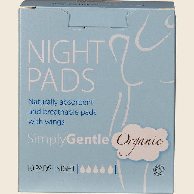 Simply Gentle Organic Night Pads, box of 10
