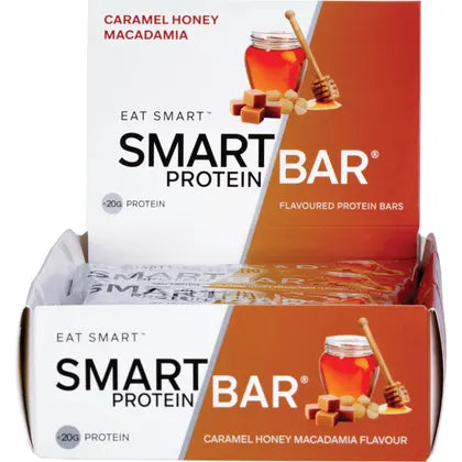 Smart Protein Bar Caramel Honey Macadamia Flavour Protein Bar 12x60g