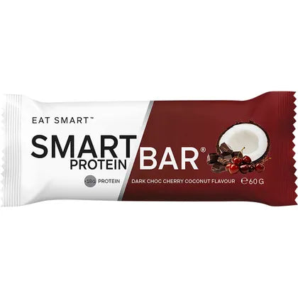 Smart Protein Bar Dark Choc Cherry Coconut Flavour Protein Bar 12x60g