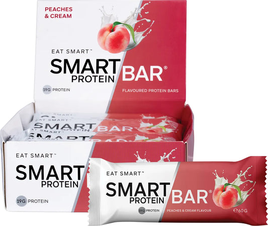 Smart Protein Bar Peaches & Cream Flavour Protein Bar 12x60g