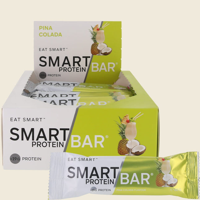 Smart Protein Bar Pina Colada 12 x 60g carton with individual bars