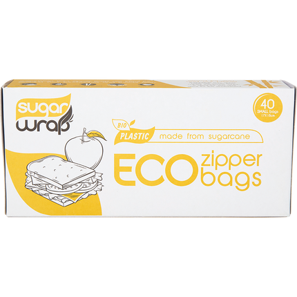 Eco Zipper Bags Made from Sugarcane Small