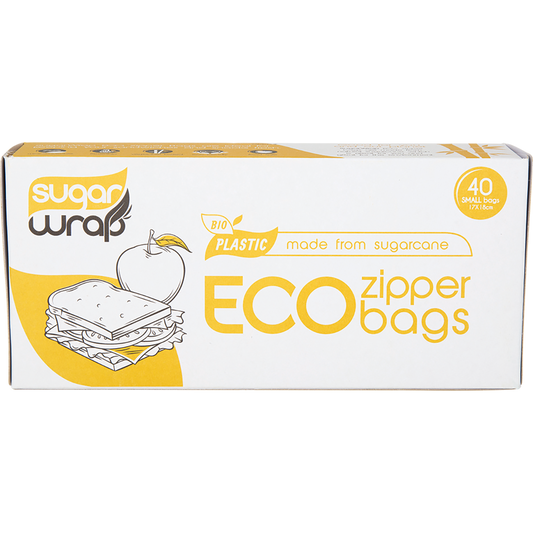 Eco Zipper Bags Made from Sugarcane Small