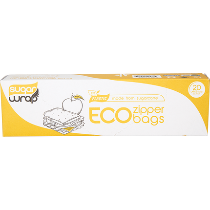 Eco Zipper Bags Made from Sugarcane Large