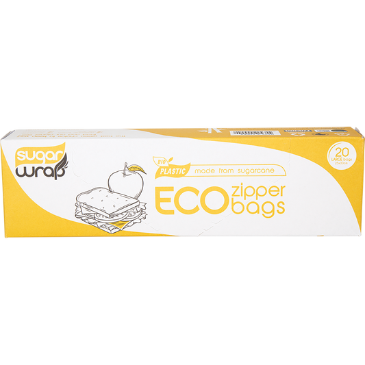 Eco Zipper Bags Made from Sugarcane Large