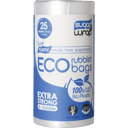 Eco Rubbish Bags Made from Sugarcane Medium 27L