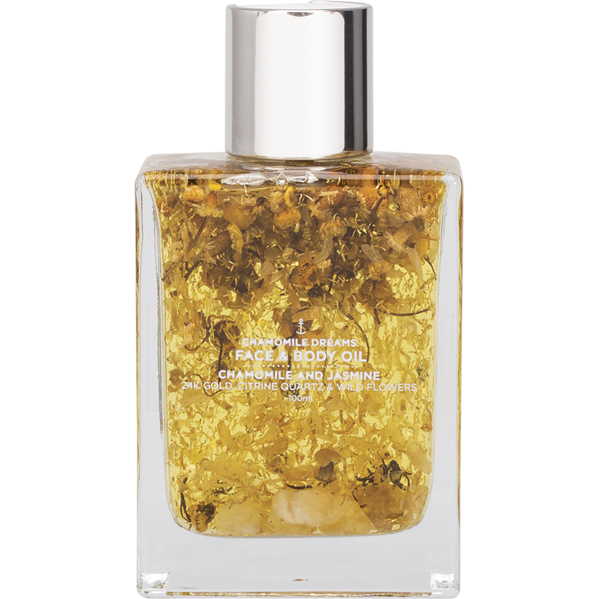 Face & Body Oil 24K Gold Chamomile Citrine Quartz