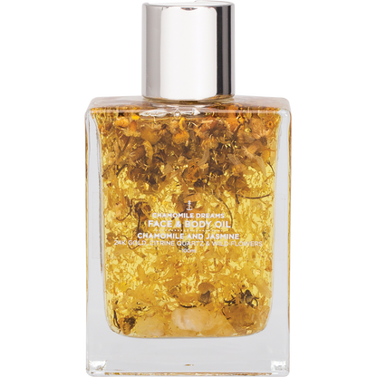 Face & Body Oil 24K Gold Chamomile Citrine Quartz