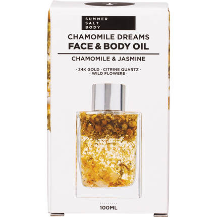 Face & Body Oil 24K Gold Chamomile Citrine Quartz