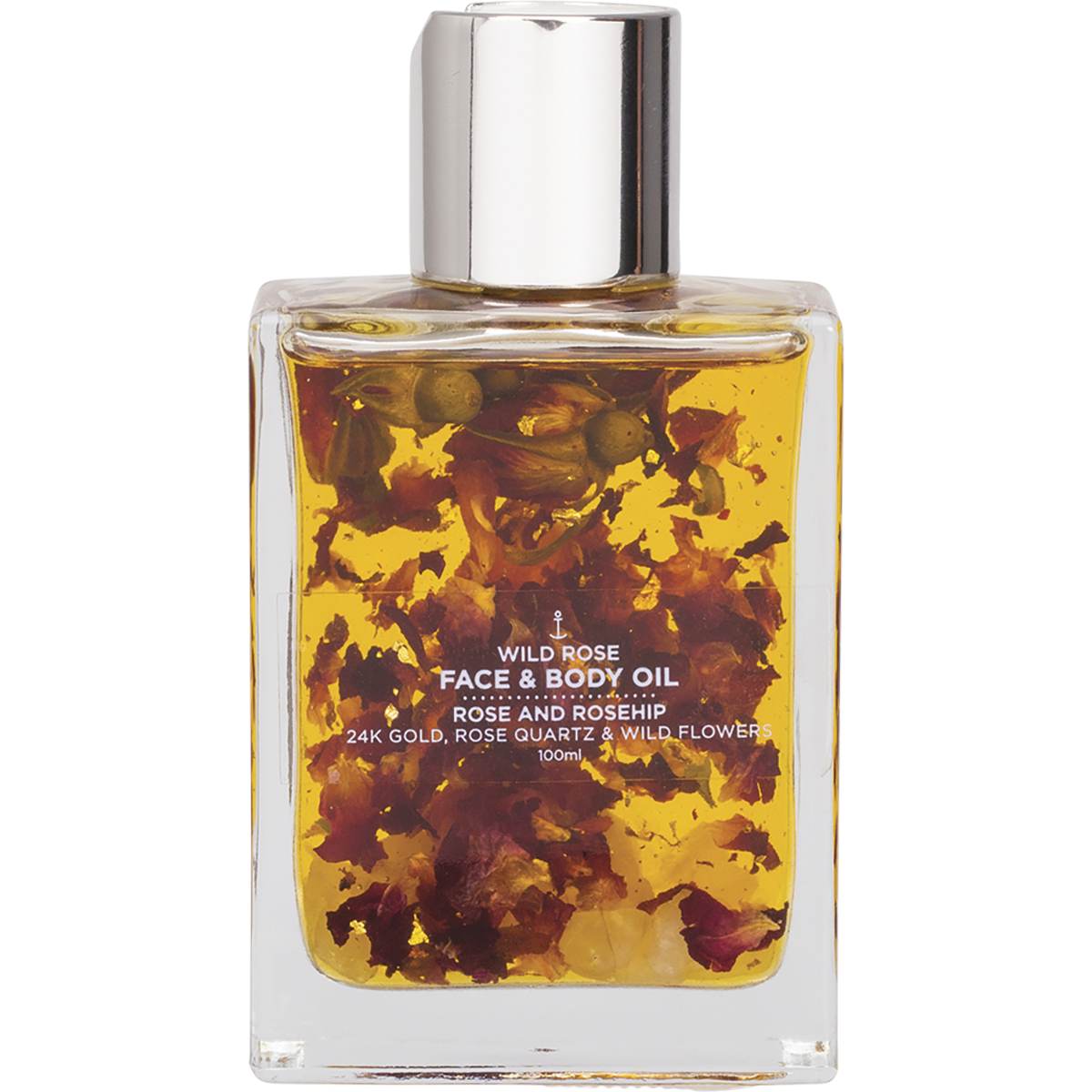 Face & Body Oil 24K Gold Wild Rose Rose Quartz