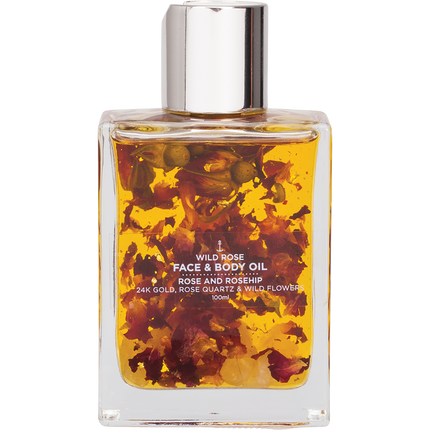 Face & Body Oil 24K Gold Wild Rose Rose Quartz