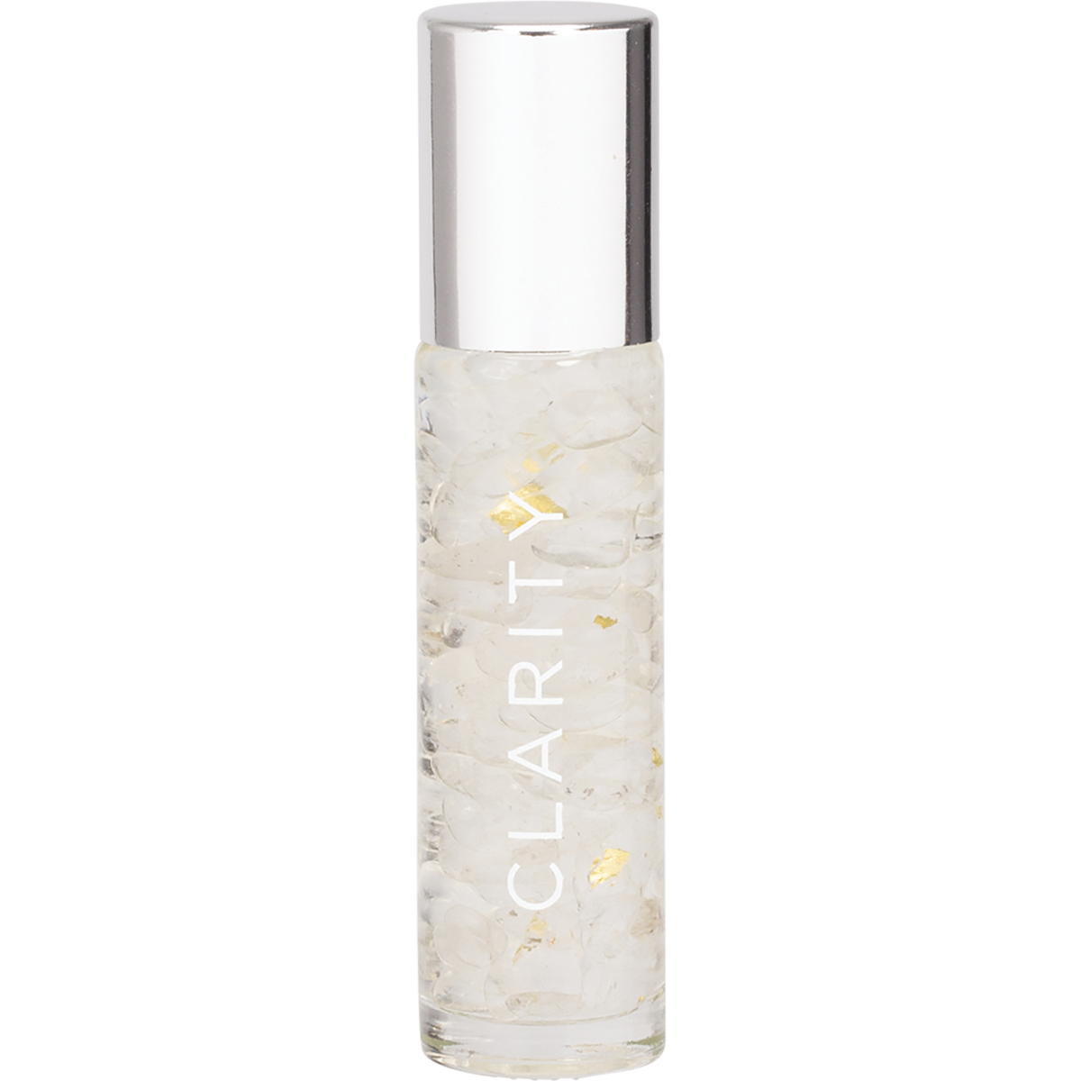 Essential Oil Roller 24K Gold Clarity Clear Quartz