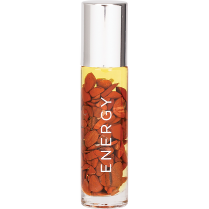 Essential Oil Roller 24K Gold Energy Red Jasper