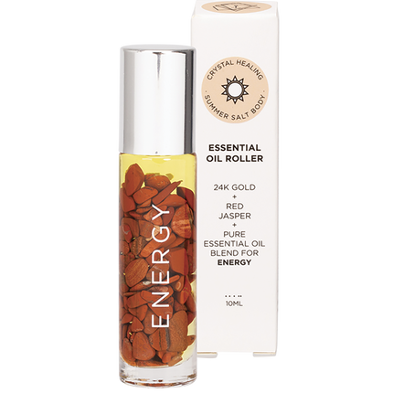 Essential Oil Roller 24K Gold Energy Red Jasper