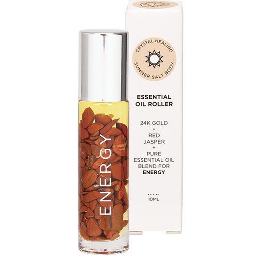 Essential Oil Roller 24K Gold Energy Red Jasper