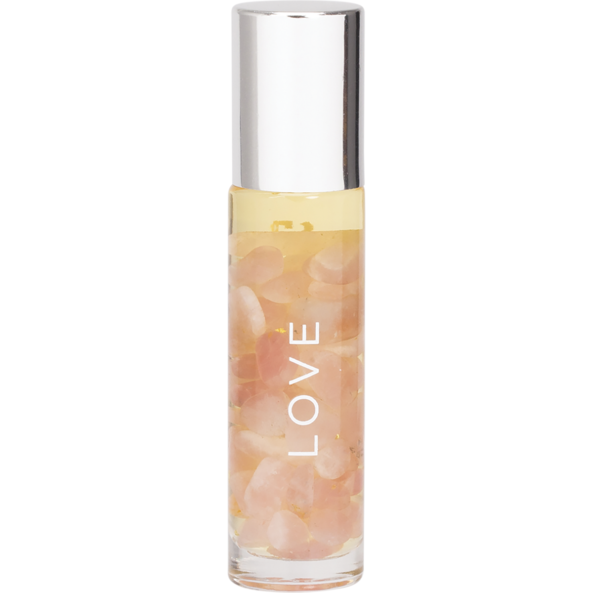 Essential Oil Roller 24K Gold Love Rose Quartz