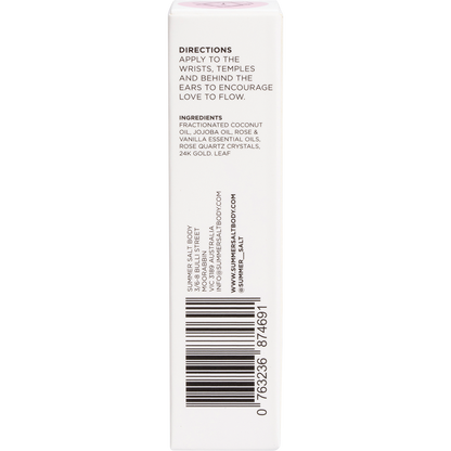 Essential Oil Roller 24K Gold Love Rose Quartz